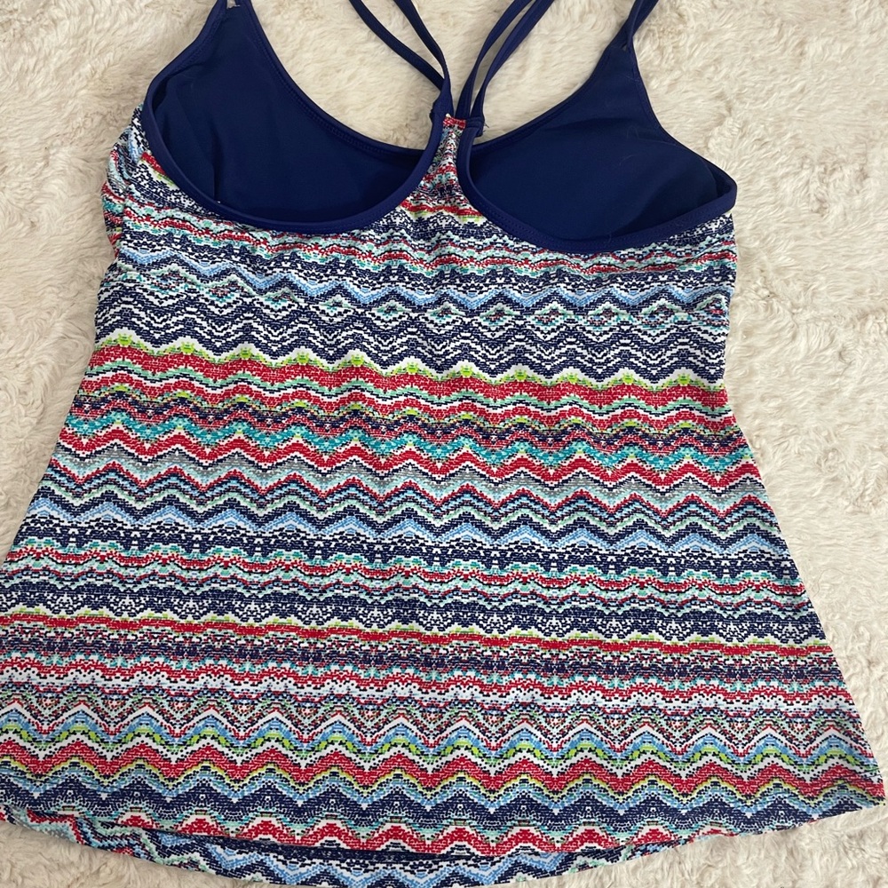 Multicolor Zigzag Women's Swim Top
